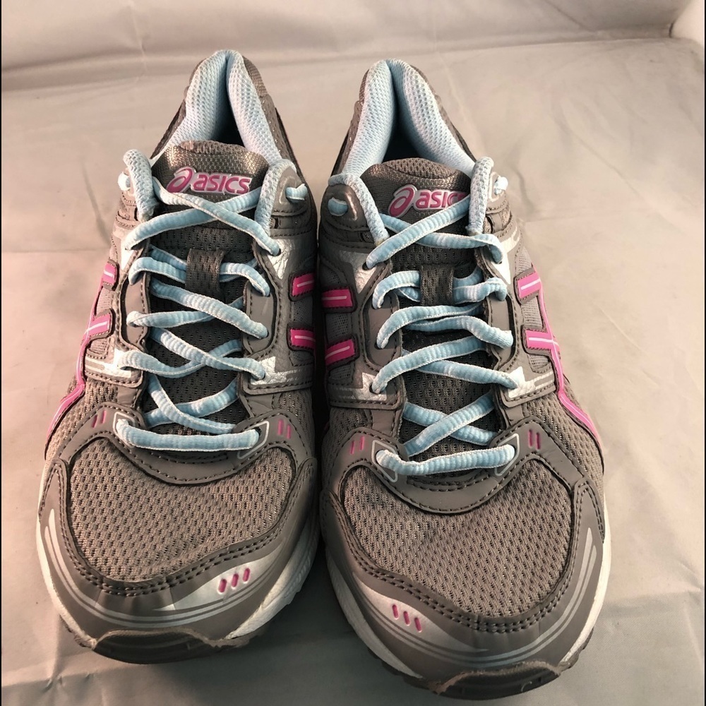 ASICS Gray/Pink Gel-Conteno Athletic running Shoes